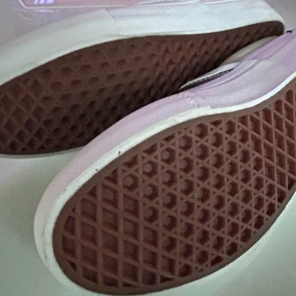 Vans Silver Slip-On Shoes EUC White with Iridescent Shiny Top and Fabulous Fit - Picture 11 of 13